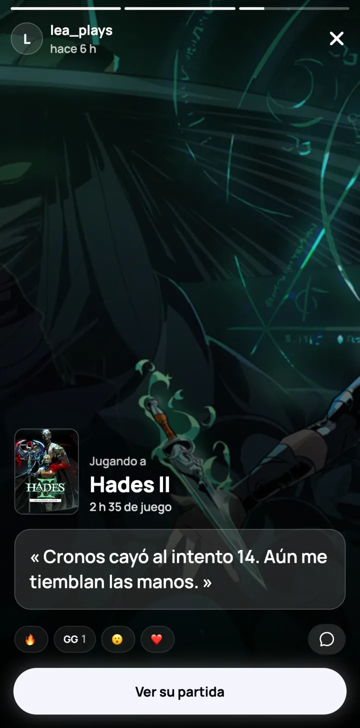 La story de un amigo a pantalla completa